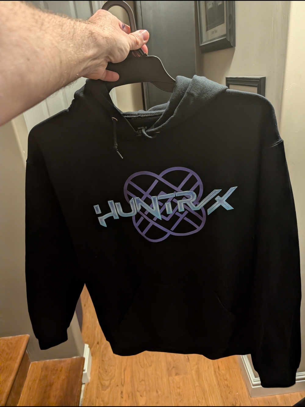 KPOP Demon Hunter Black Huntix Hoodie - M